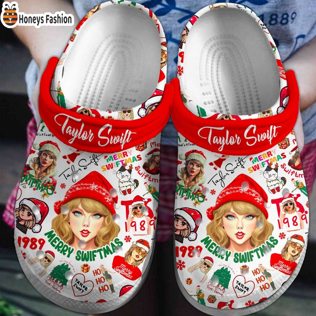 Taylor Swift Merry Swiftmas 1989 Crocs Clog Shoes