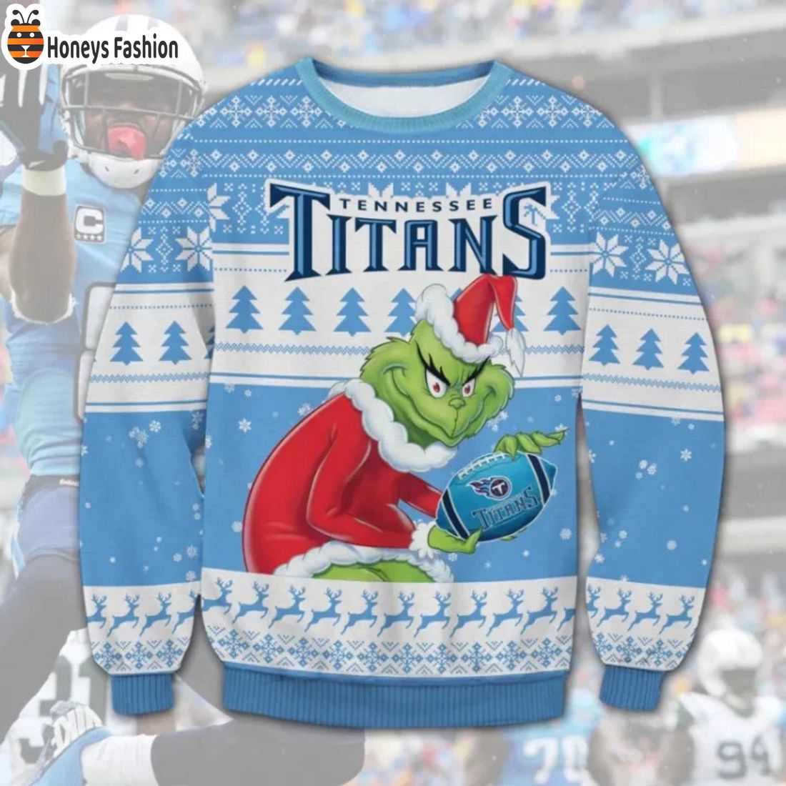Tennessee Titans Grinch Ugly Christmas Sweater
