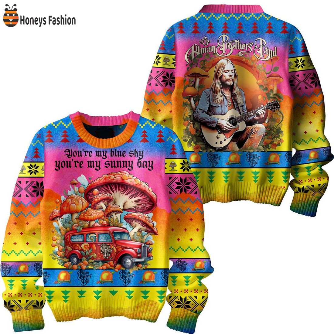 The Allman Brothers Band Lyrics Ugly Christmas Sweater