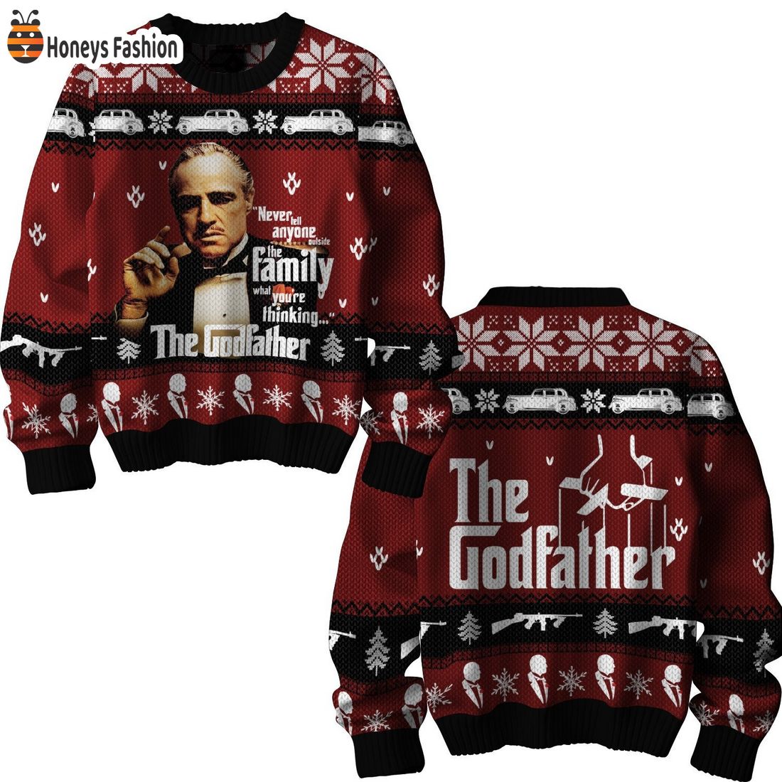 The Godfather Never Tell Anyone Ousite The Family Ugly Christmas Sweater