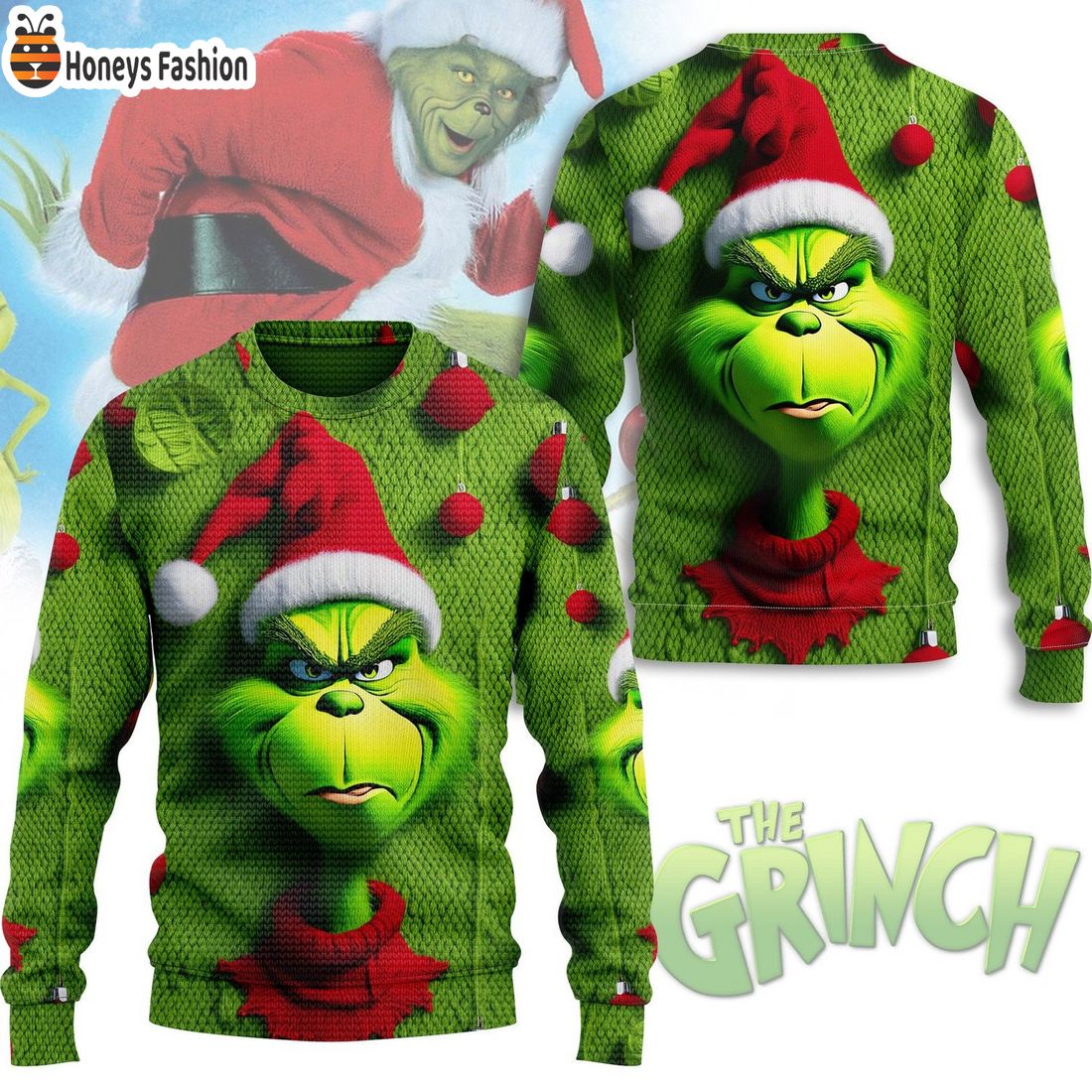 The Grinch Green Christmas Knitted Sweater