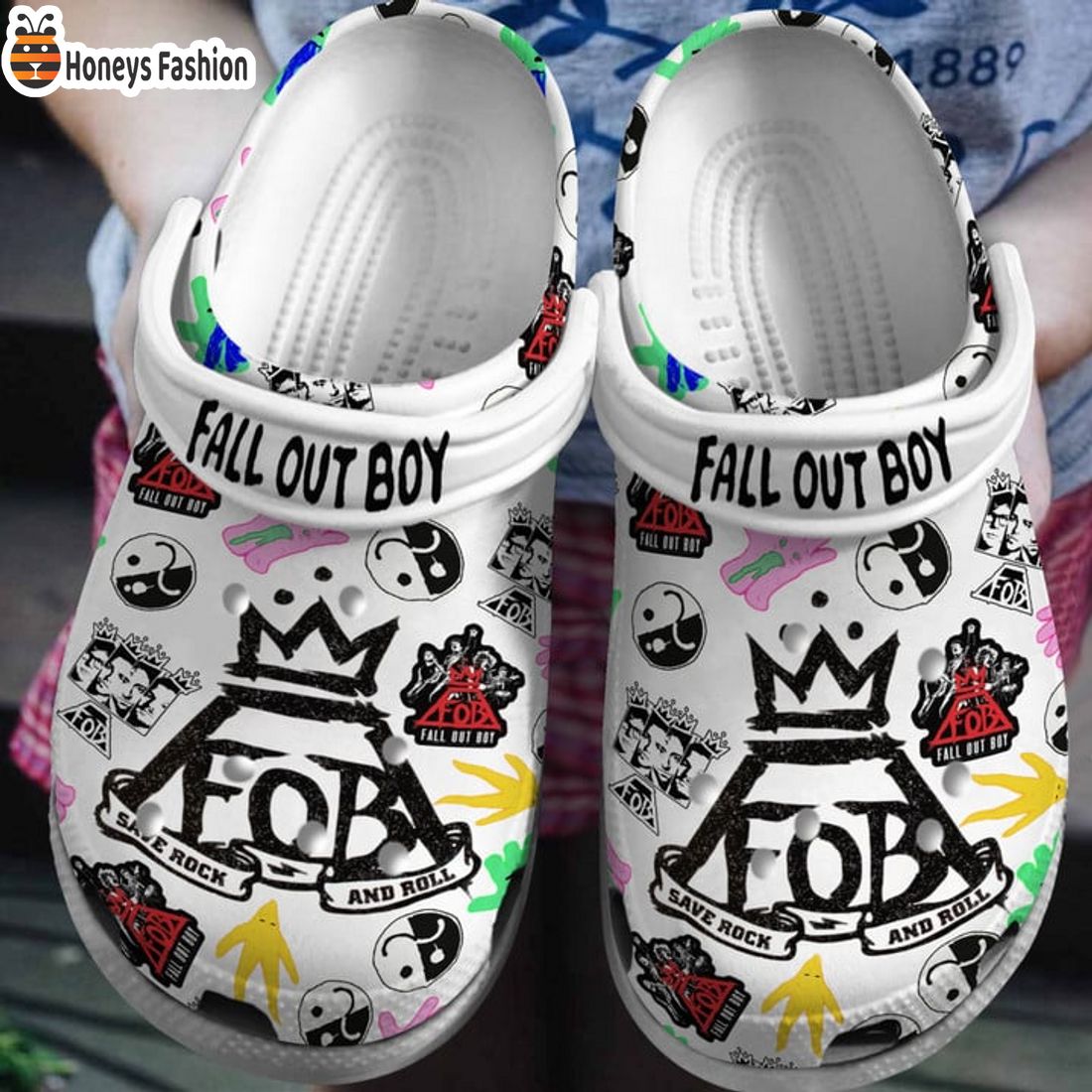 TOP Fall Out Boy Save Rock And Roll Crocs Clog Shoes