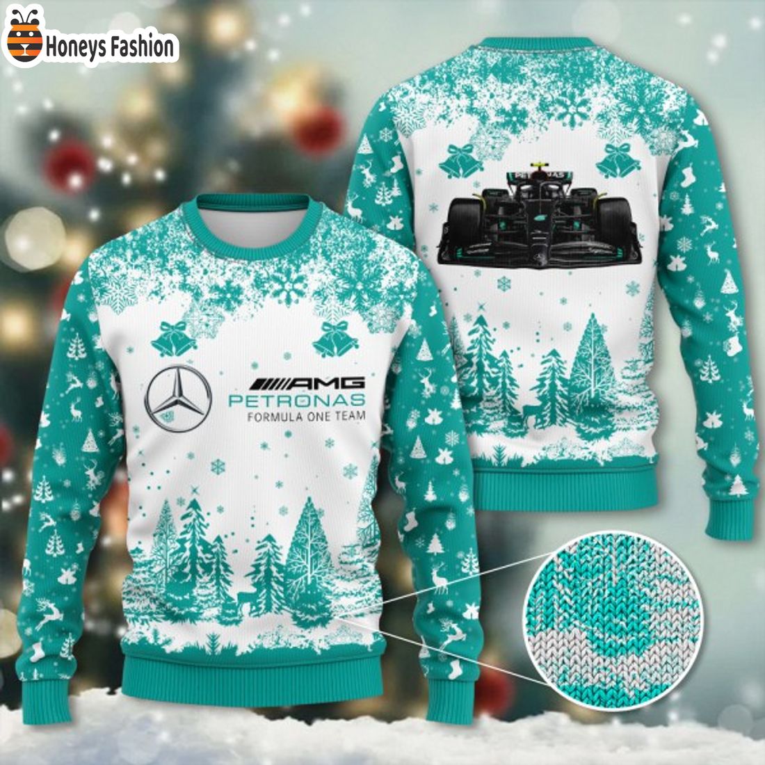 TOP Mercedes AMG Petronas F1 Ugly Christmas Sweater