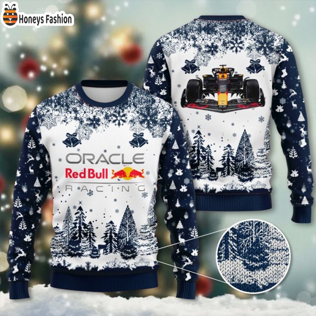 TOP Oracle Red Bull Racing F1 Ugly Christmas Sweater