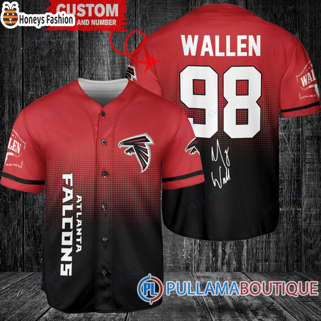 TOP SELLER Morgan Wallen Atlanta Falcons Custom Baseball Jersey