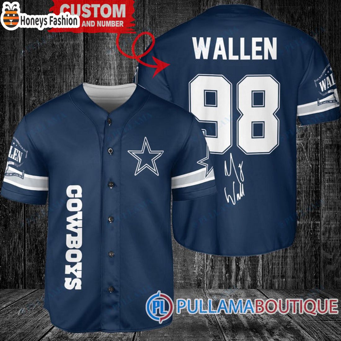 TOP SELLER Morgan Wallen Dallas Cowboys Custom Baseball Jersey