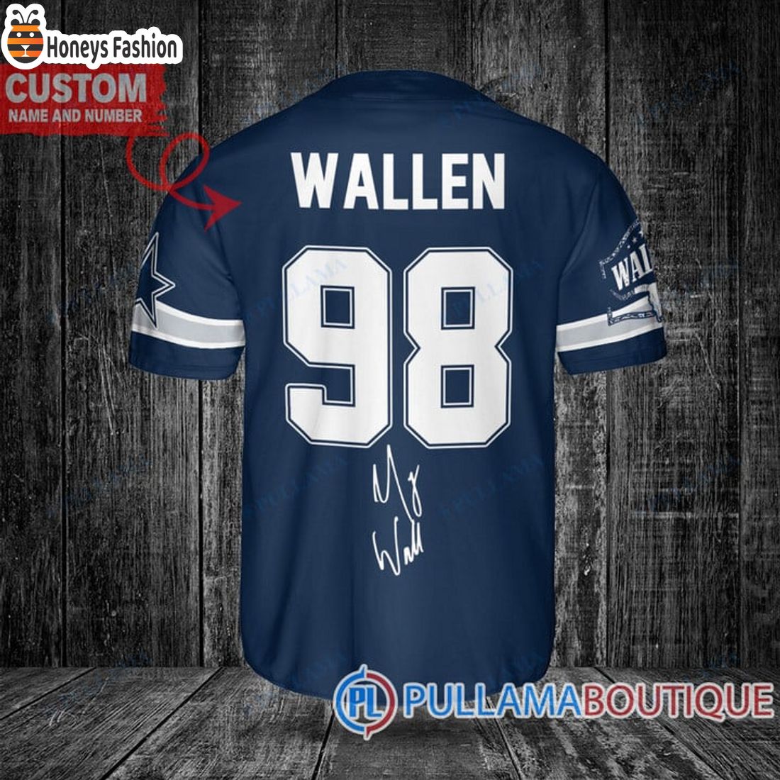 TOP SELLER Morgan Wallen Dallas Cowboys Custom Baseball Jersey