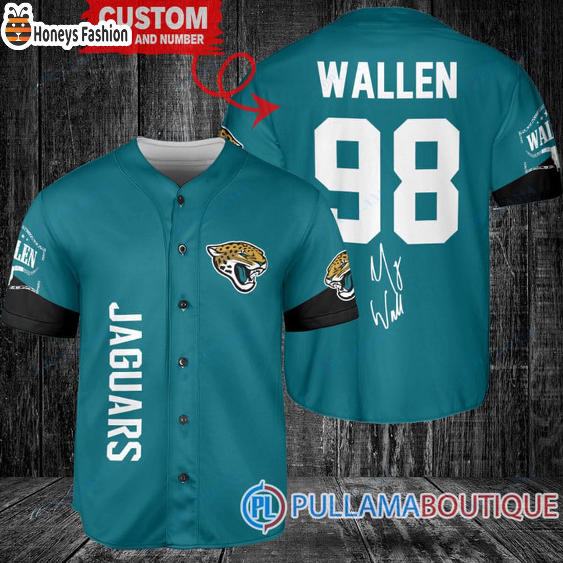 TOP SELLER Morgan Wallen Jacksonville Jaguars Custom Baseball Jersey