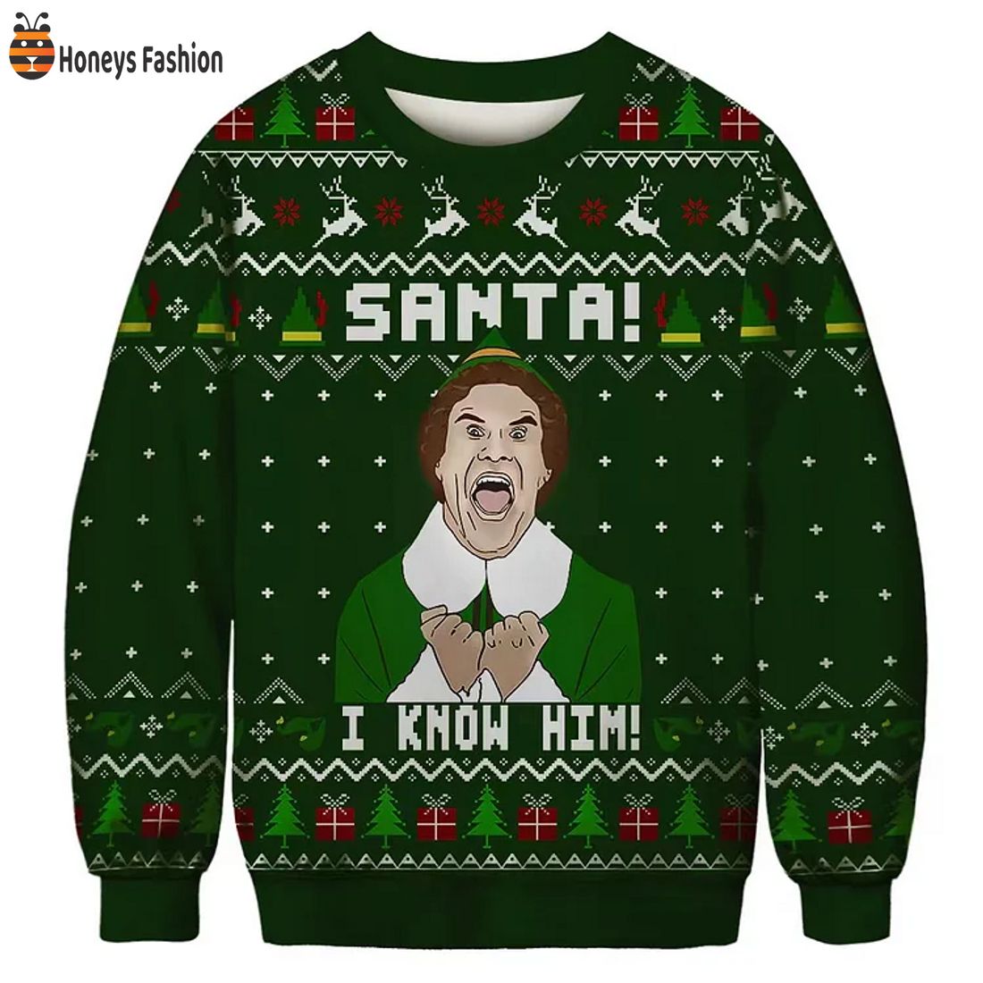 TOP Son Of Nut Cracker Santa I Know Him Ugly Christmas Sweater