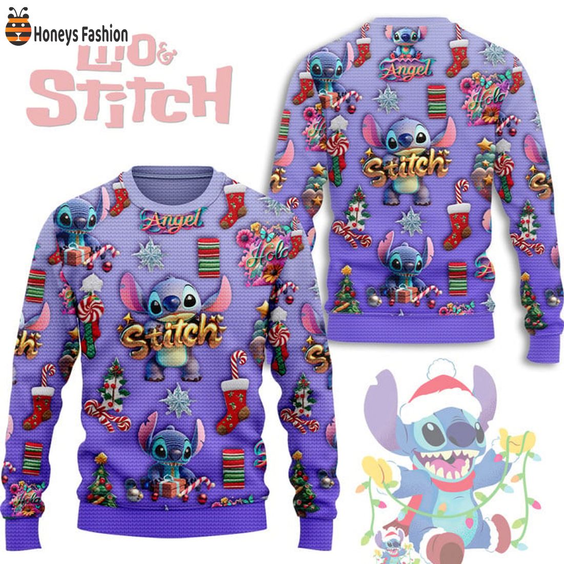 TOP Stitch Christmas Decorations Ugly Christmas Sweater