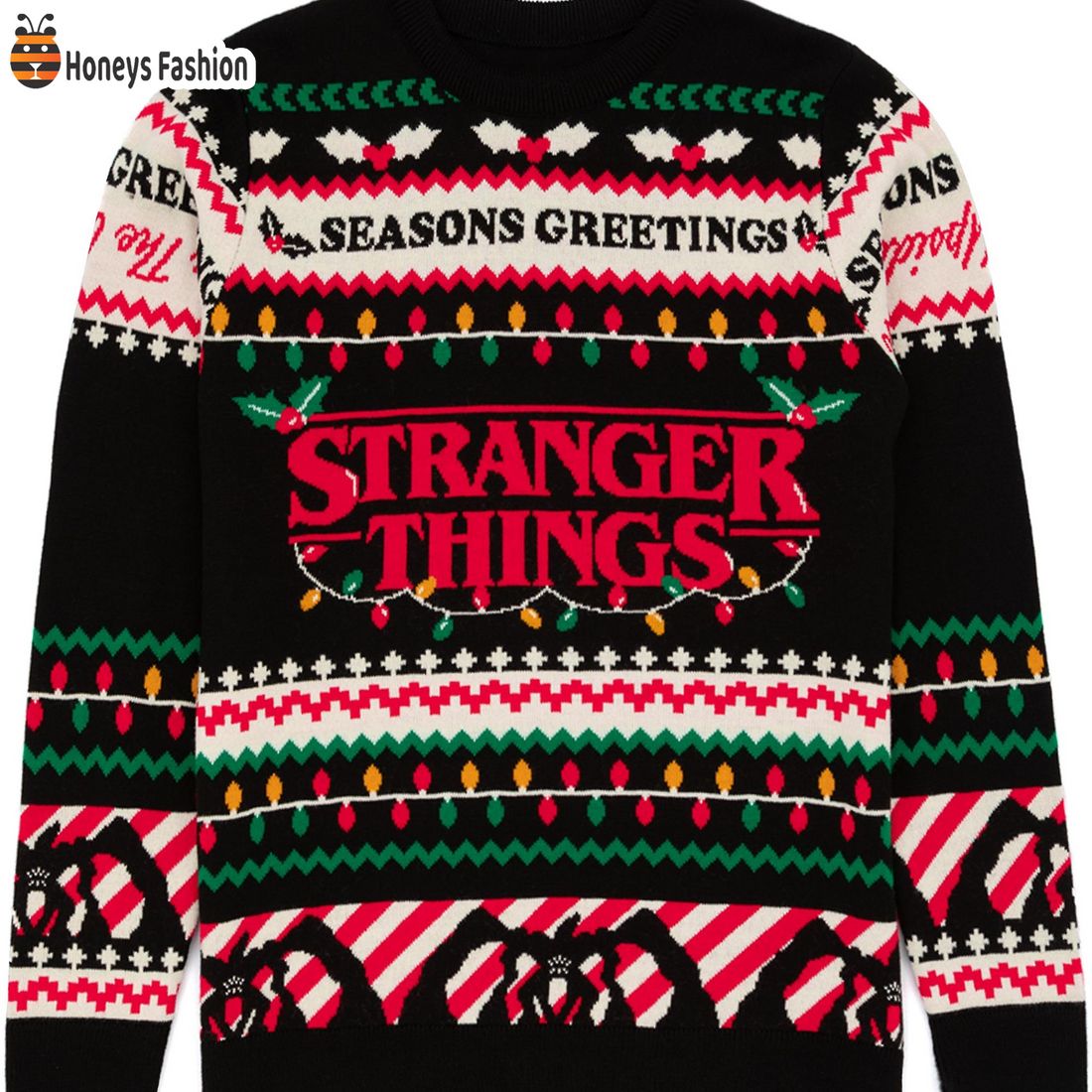 TOP Stranger Things Seasons Greetings Ugly Sweater