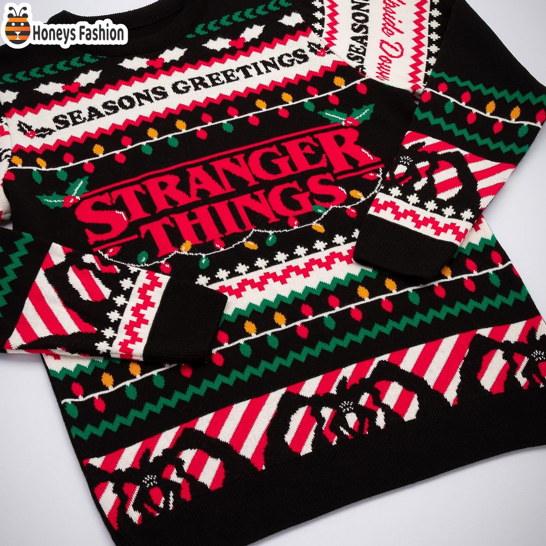 TOP Stranger Things Seasons Greetings Ugly Sweater