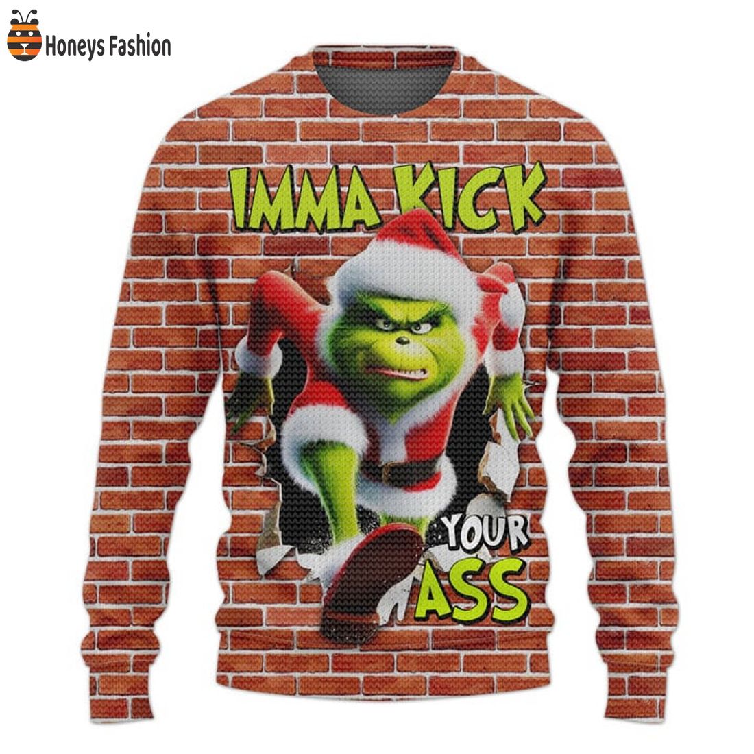 TOP The Grinch Imma Kick You Ass Oops Ugly Christmas Sweater