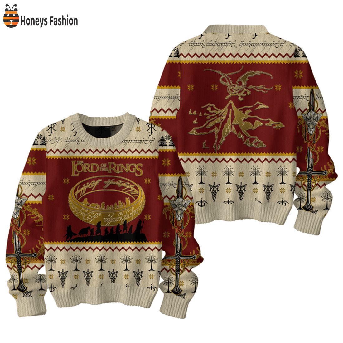 TOP The Lord Of The Ring Rise To War Ugly Christmas Sweater