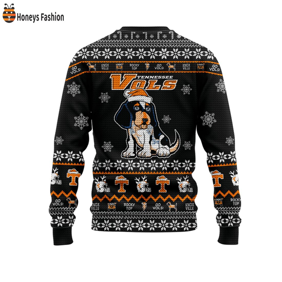 TOP Volunteer Tennessee Smokey Let It Snow Let's Go Ugly Christmas Sweater