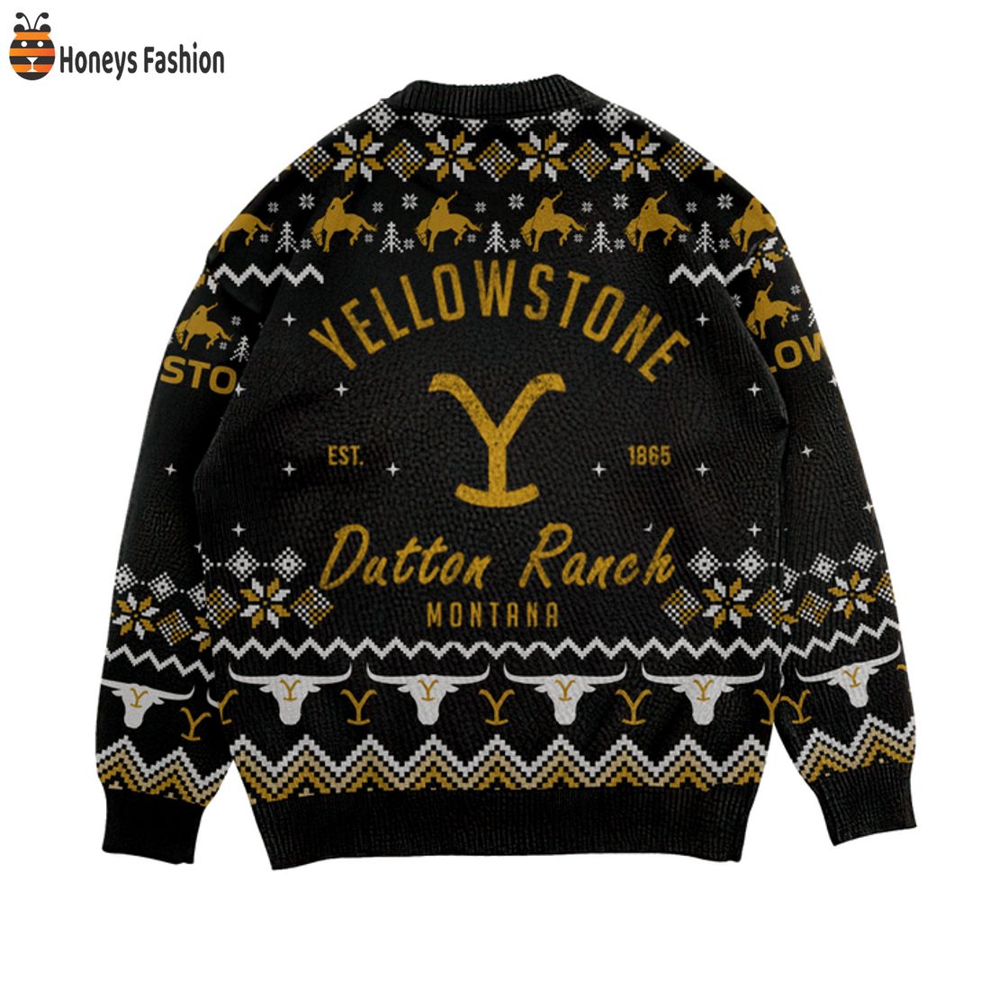 TOP Yellowstone Datton Ranch Montana Ugly Christmas Sweater