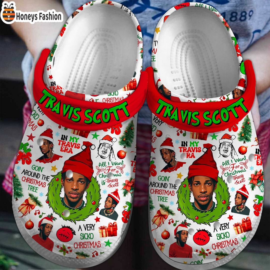 Travis Scott Christmas Crocs Clog Shoes