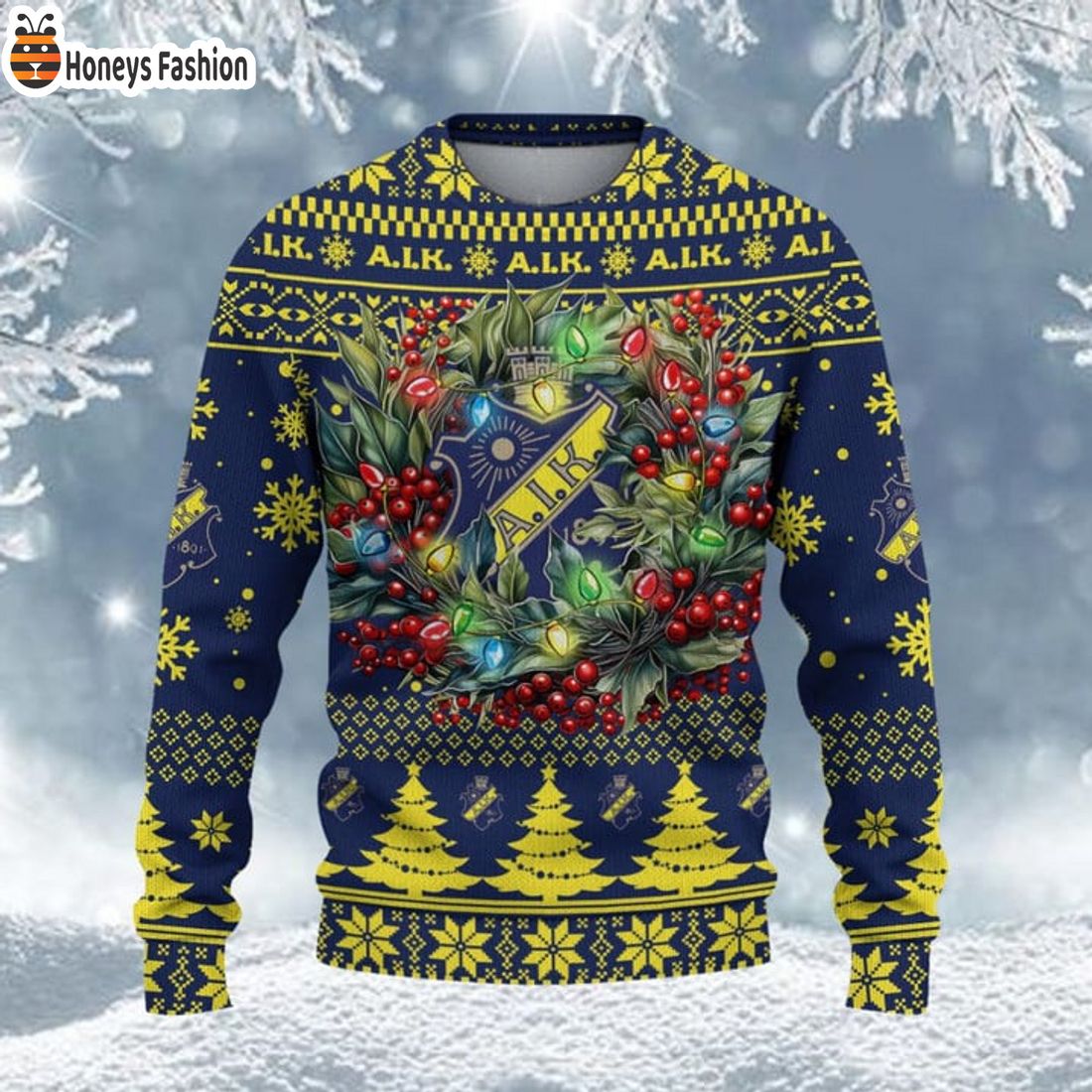 TRENDING AIK IF SHL & HockeyAllsvenskan Ugly Christmas Sweater
