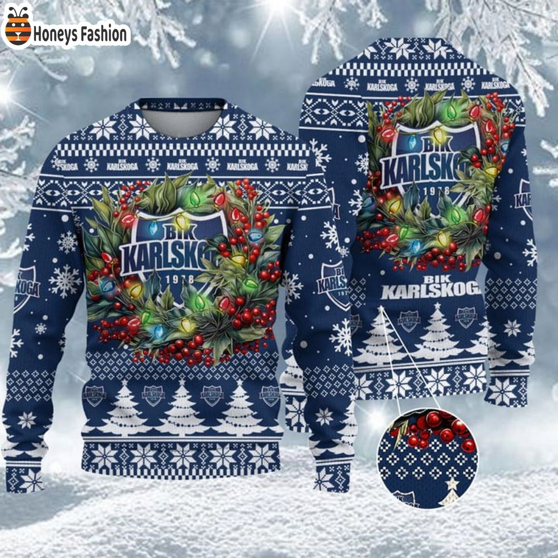 TRENDING BIK Karlskoga SHL & HockeyAllsvenskan Ugly Christmas Sweater
