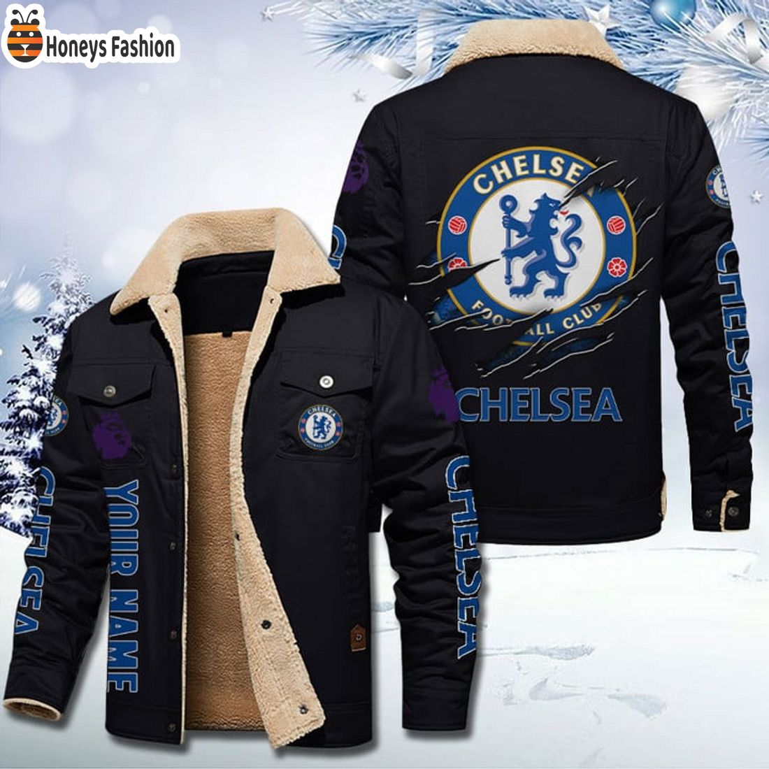 TRENDING Chelsea FC Fleece Leather Jacket