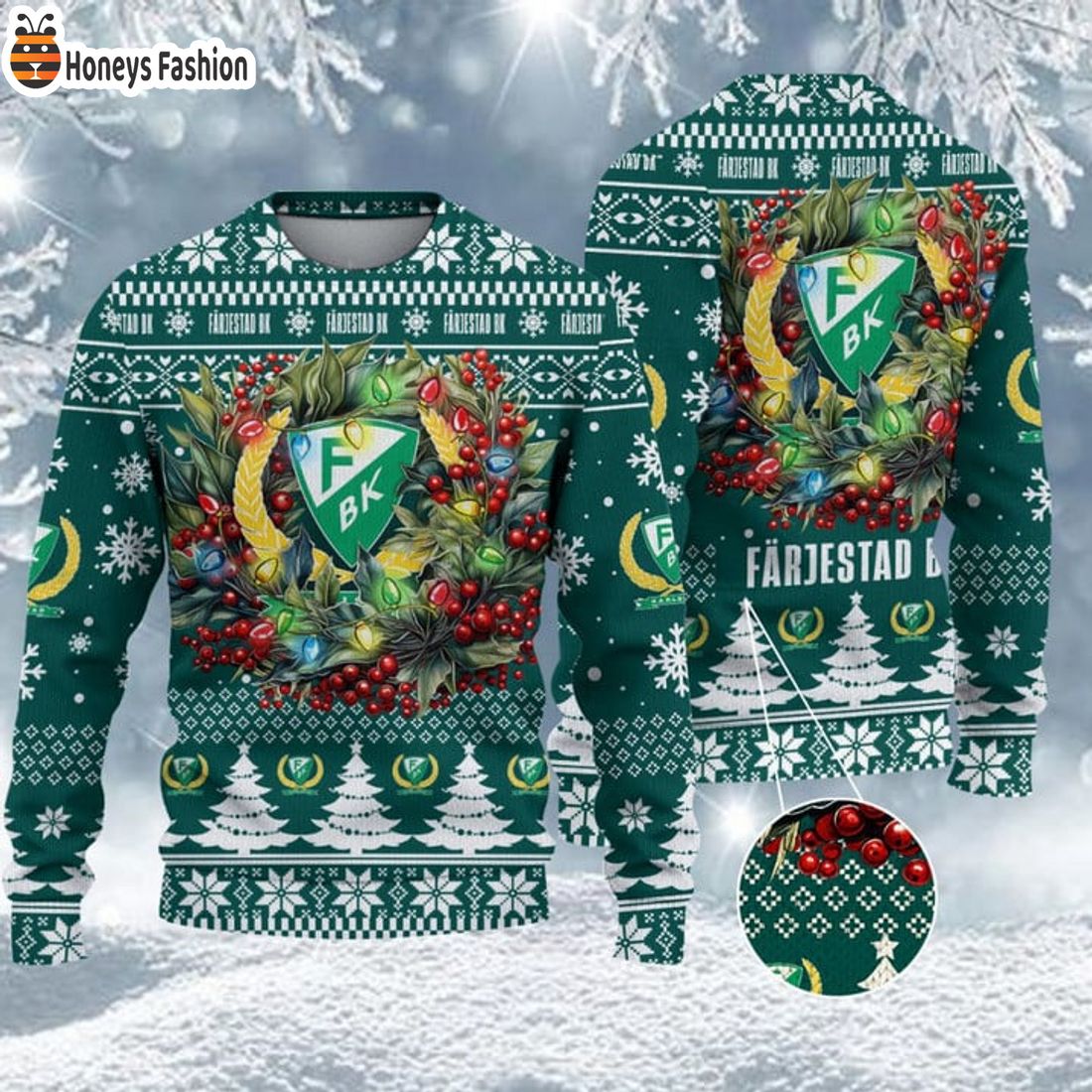 TRENDING Farjestad BK SHL & HockeyAllsvenskan Ugly Christmas Sweater