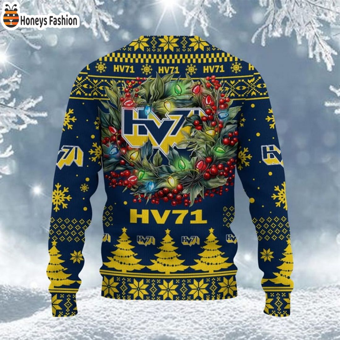 TRENDING HV71 SHL & HockeyAllsvenskan Ugly Christmas Sweater