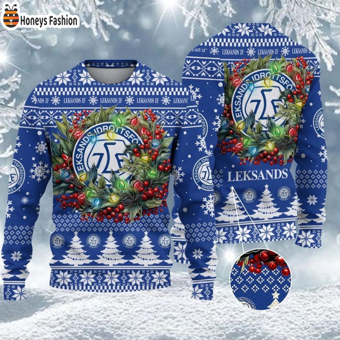 TRENDING Leksands IF SHL & HockeyAllsvenskan Ugly Christmas Sweater