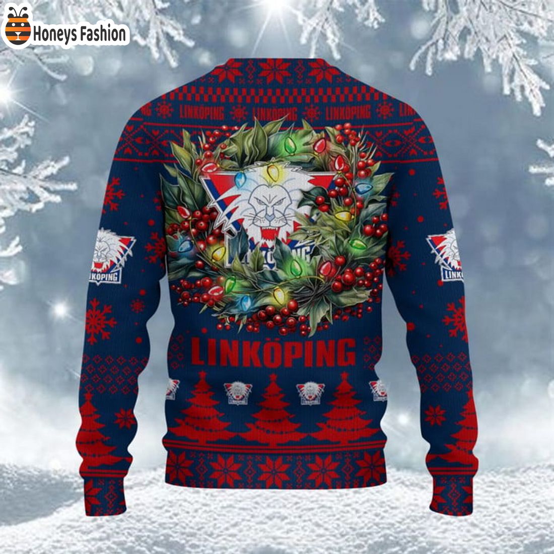 TRENDING Linkoping HC SHL & HockeyAllsvenskan Ugly Christmas Sweater