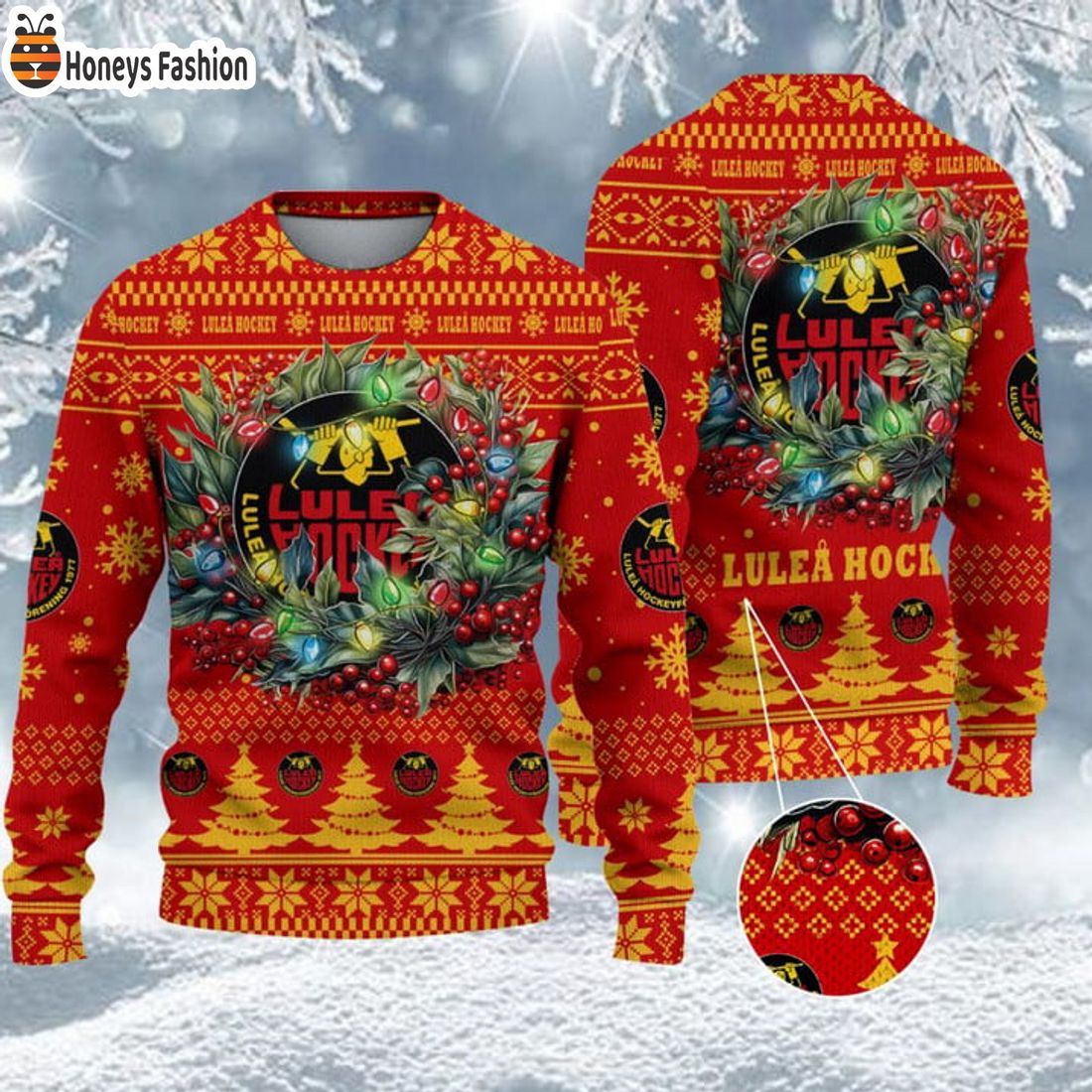 TRENDING Lulea HF SHL & HockeyAllsvenskan Ugly Christmas Sweater