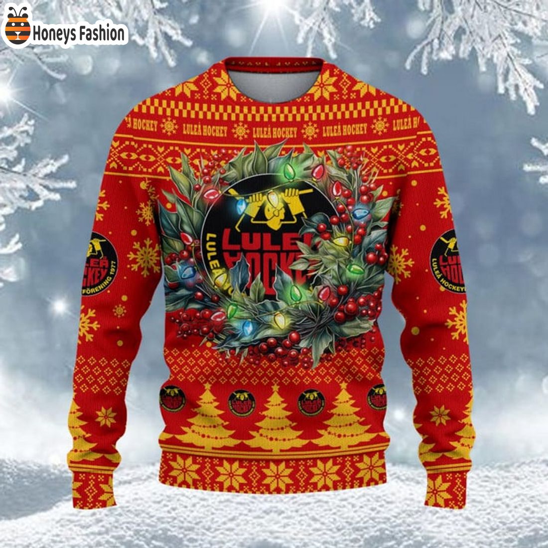 TRENDING Lulea HF SHL & HockeyAllsvenskan Ugly Christmas Sweater