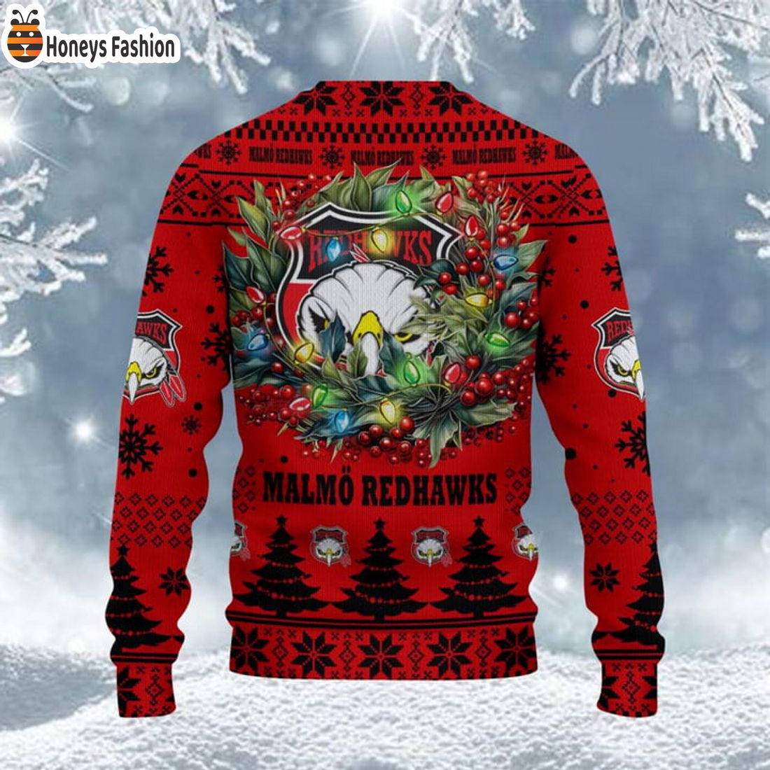 TRENDING Malmo Redhawks SHL & HockeyAllsvenskan Ugly Christmas Sweater