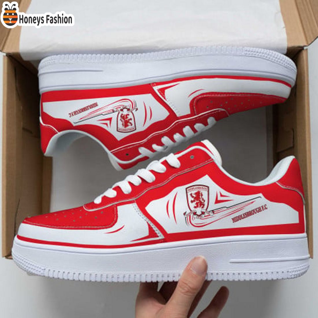 TRENDING Middlesbrough FC EFL Championship Nike Air Force 1 Sneakers