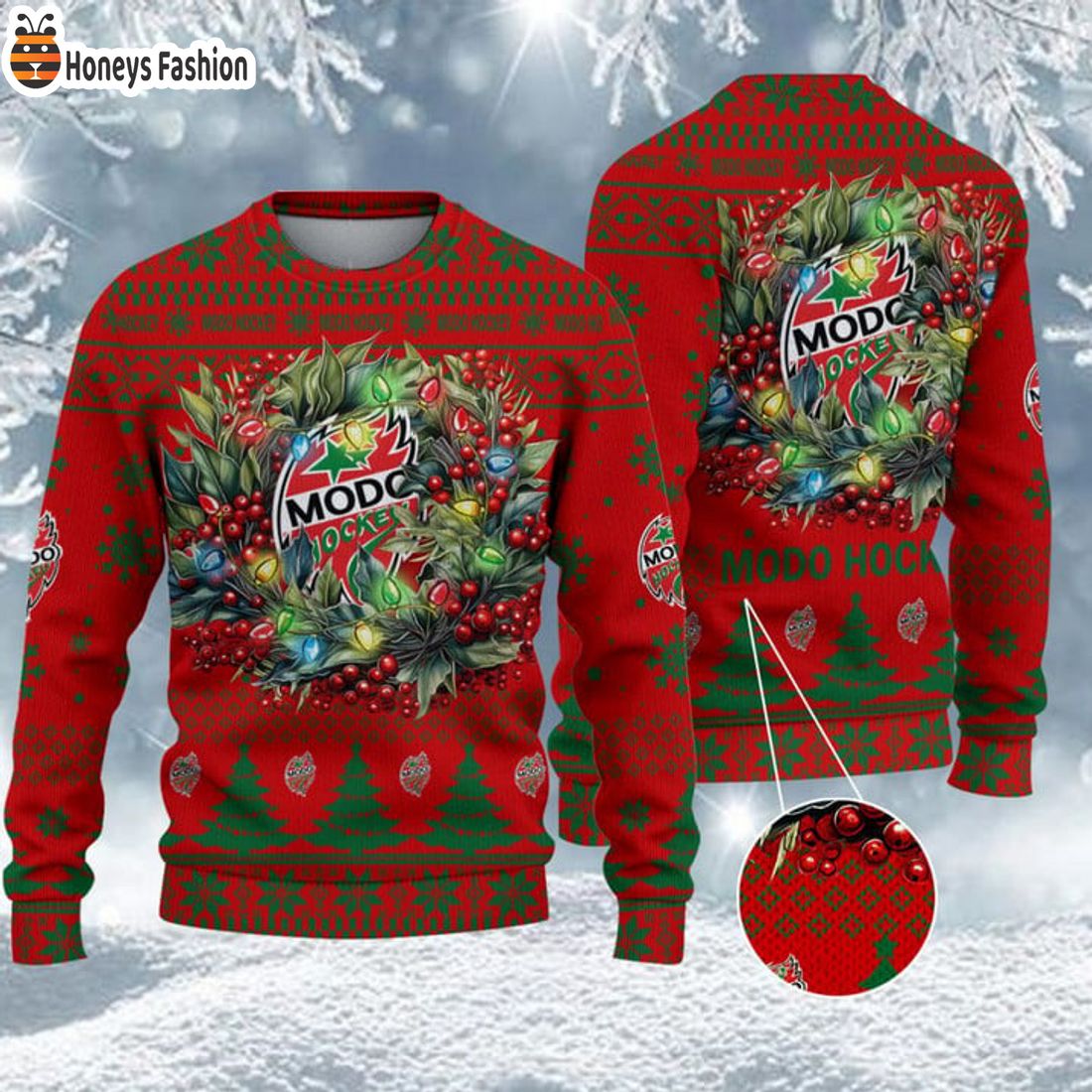 TRENDING Modo Hockey SHL & HockeyAllsvenskan Ugly Christmas Sweater