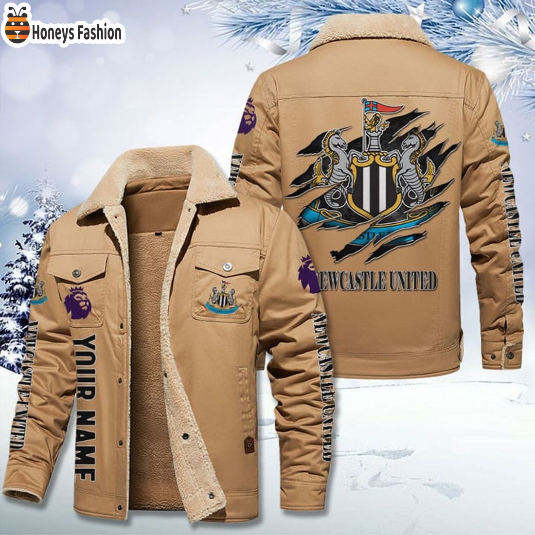 TRENDING Newcastle United FC Fleece Leather Jacket