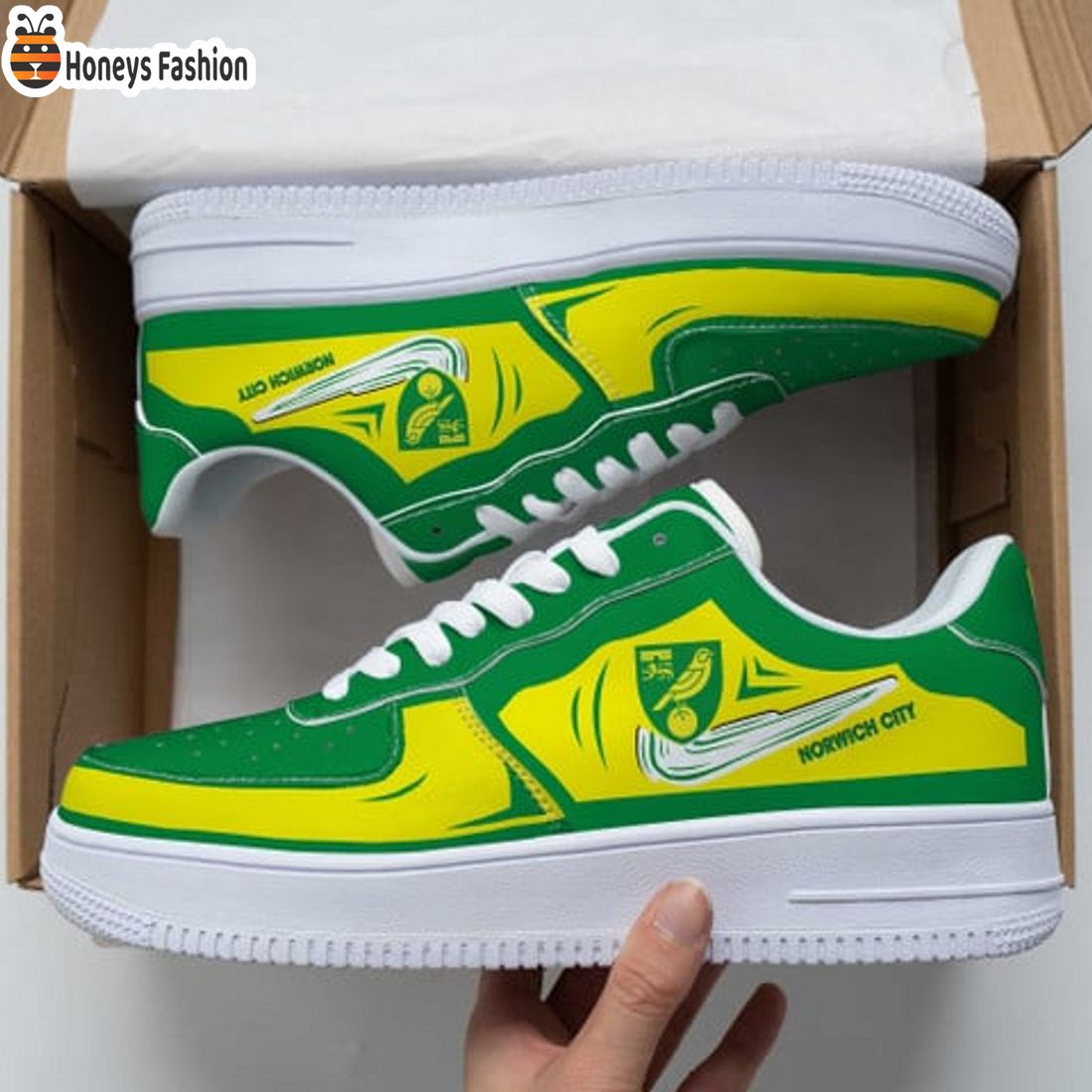 TRENDING Norwich City EFL Championship Nike Air Force 1 Sneakers