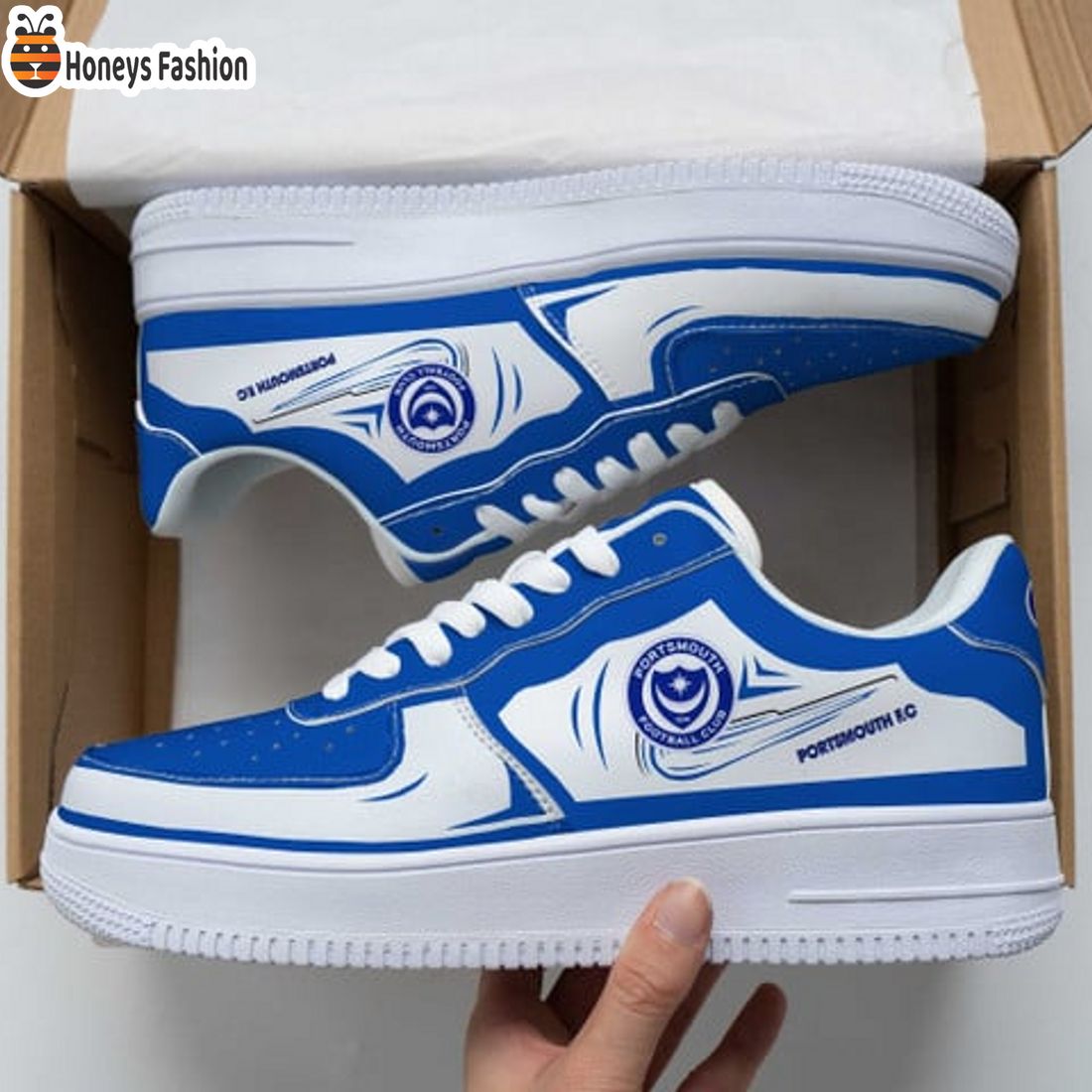 TRENDING Portsmouth FC EFL Championship Nike Air Force 1 Sneakers