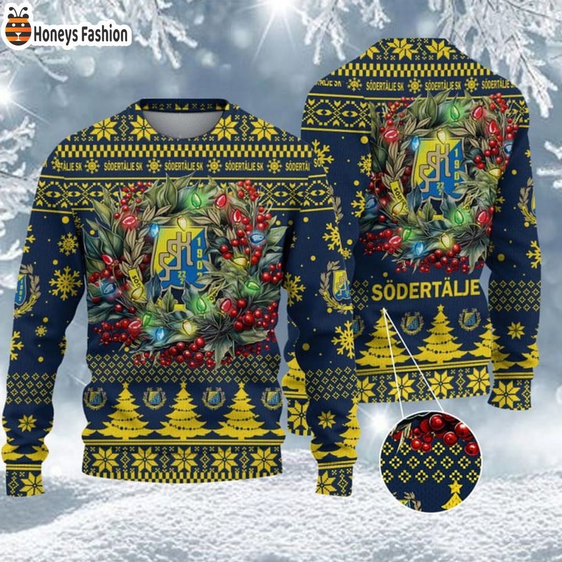 TRENDING Sodertalje SK SHL & HockeyAllsvenskan Ugly Christmas Sweater
