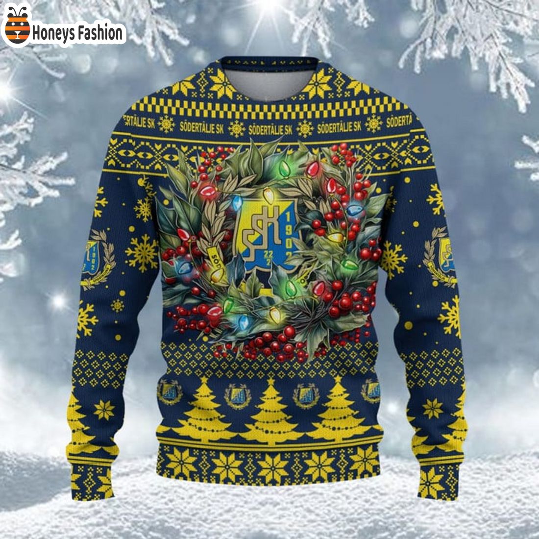 TRENDING Sodertalje SK SHL & HockeyAllsvenskan Ugly Christmas Sweater