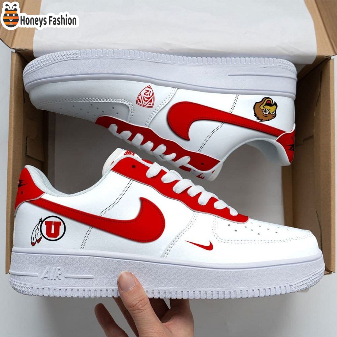 Utah Utes Air Force Custom Nike Air Force Sneaker