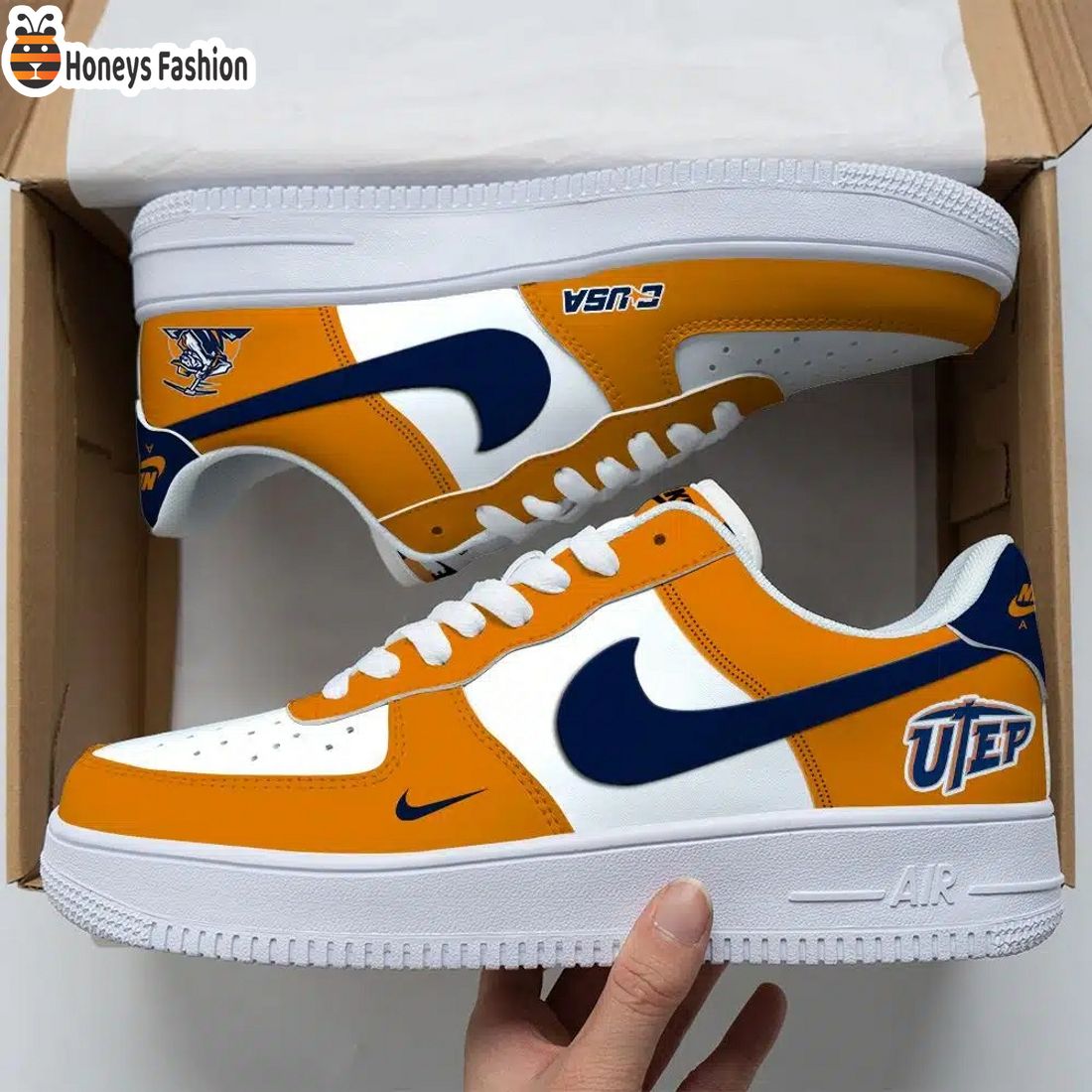 UTEP Miners NCAA Air Force Custom Nike Air Force Sneaker