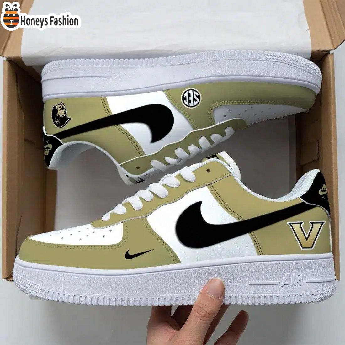 Vanderbilt Commodores NCAA Air Force Custom Nike Air Force Sneaker