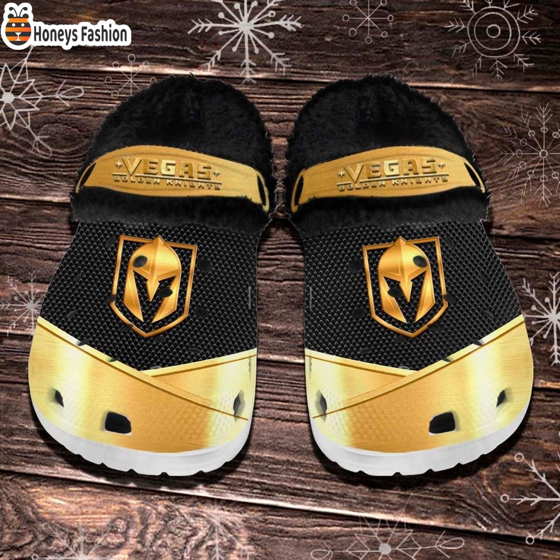 Vegas Golden Knights NHL Fleece Crocs Clogs Shoes