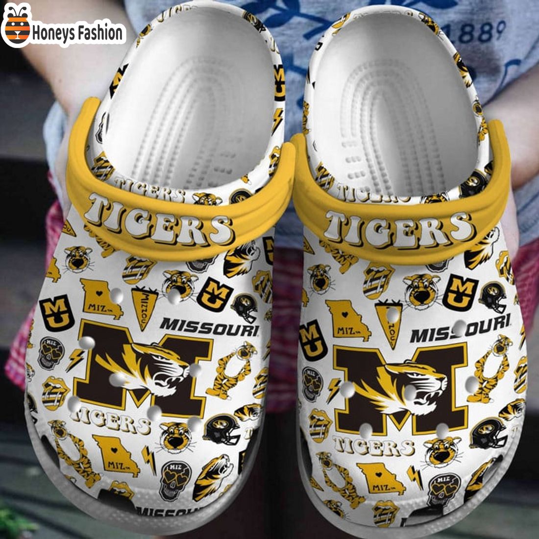 BEST SELLER Missouri Tigers Stickers Truman The Tiger Mascot Crocs Clog Shoes