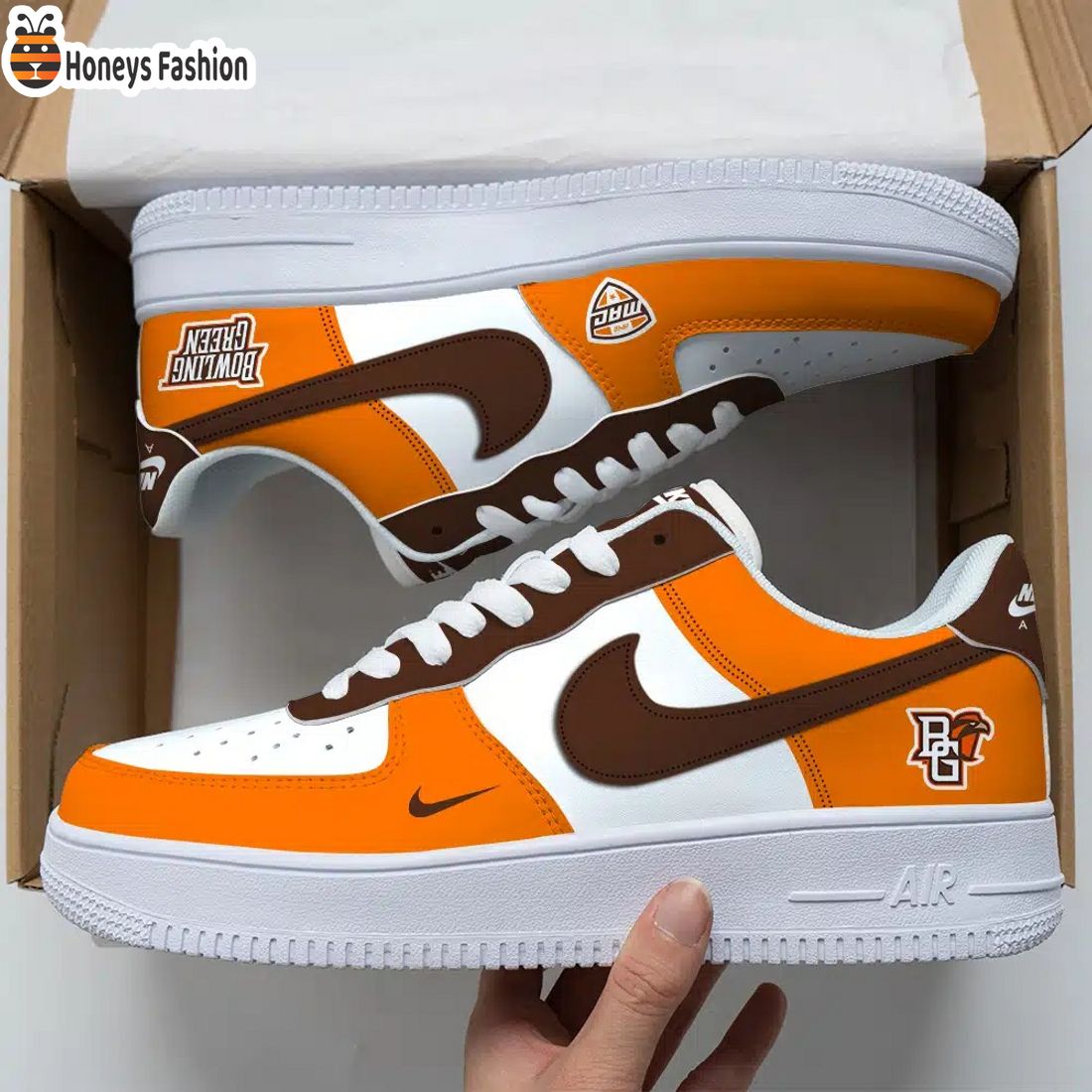 Bowling Green Falcons NCAA Air Force Custom Nike Air Force Sneaker