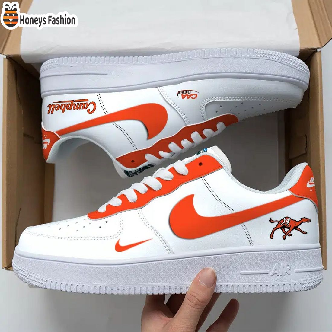 Campbell Fighting Camels NCAA Air Force Custom Nike Air Force Sneaker