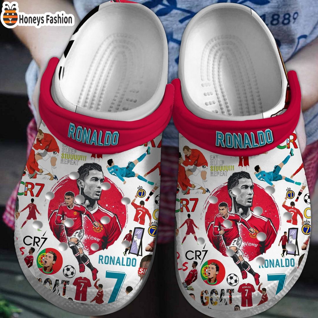 Cristiano Ronaldo CR7 Siuuu Crocs Clogs Shoes