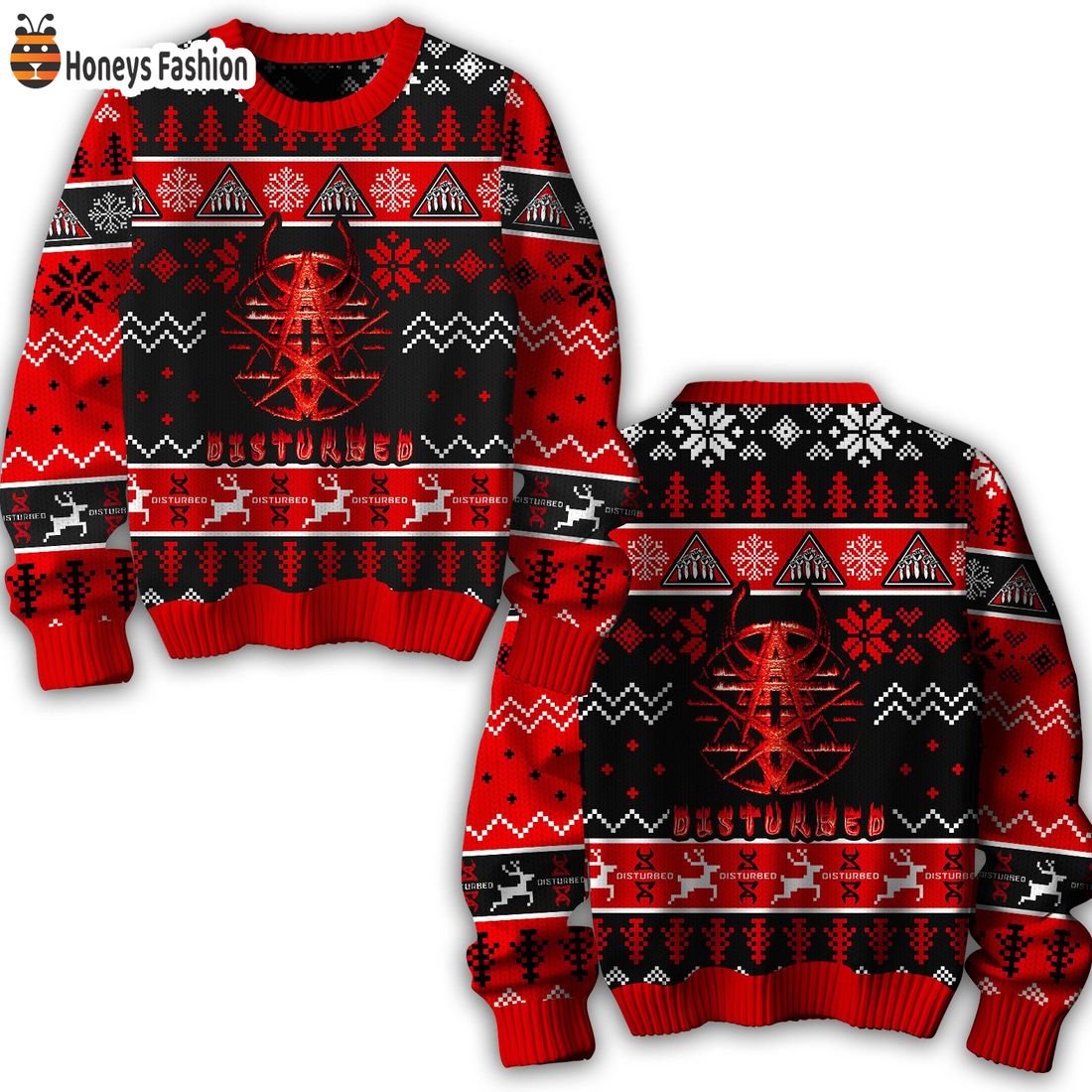 Disturbed Band Ugly Sweater