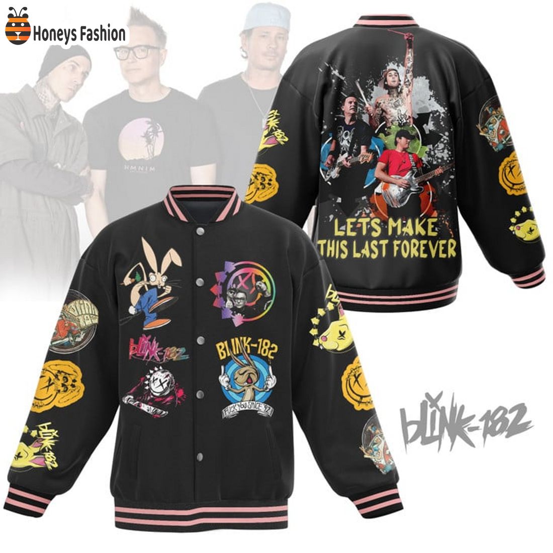 HOT Blink 182 Lets Make This Last Forever Baseball Jacket