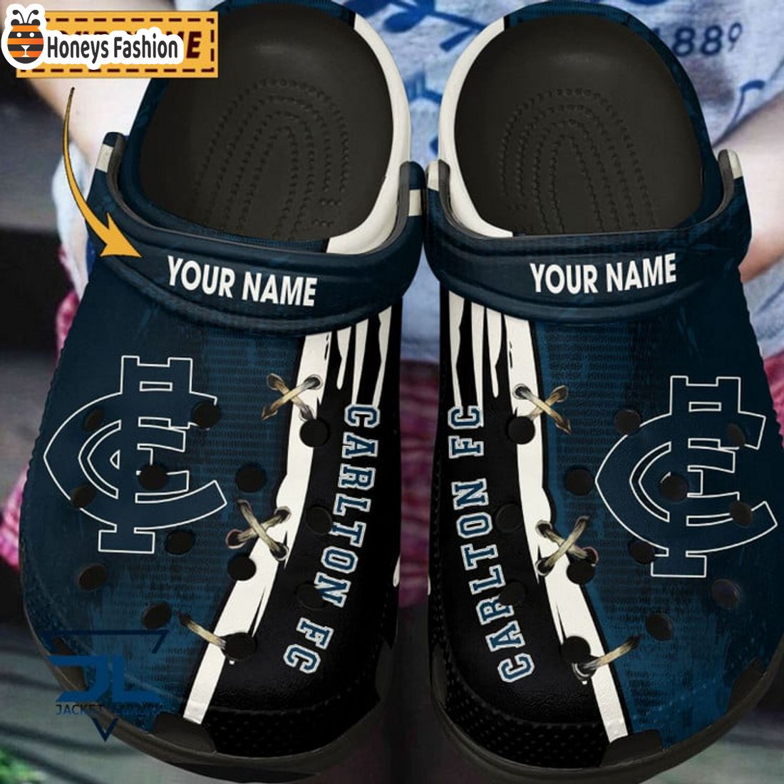 HOT Carlton Football Club Custom Name Crocs Clog Shoes