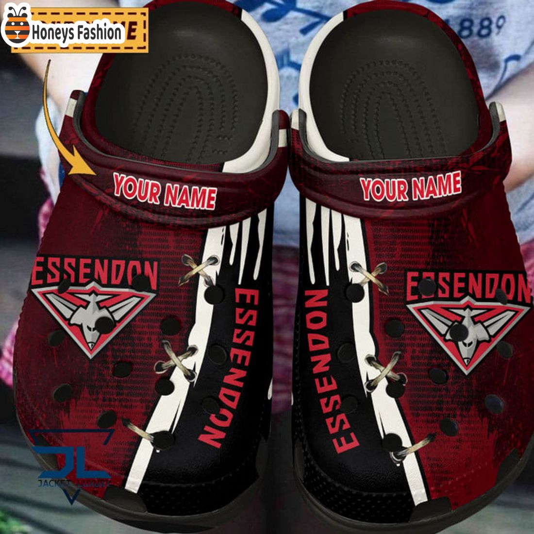 HOT Essendon Football Club Custom Name Crocs Clog Shoes
